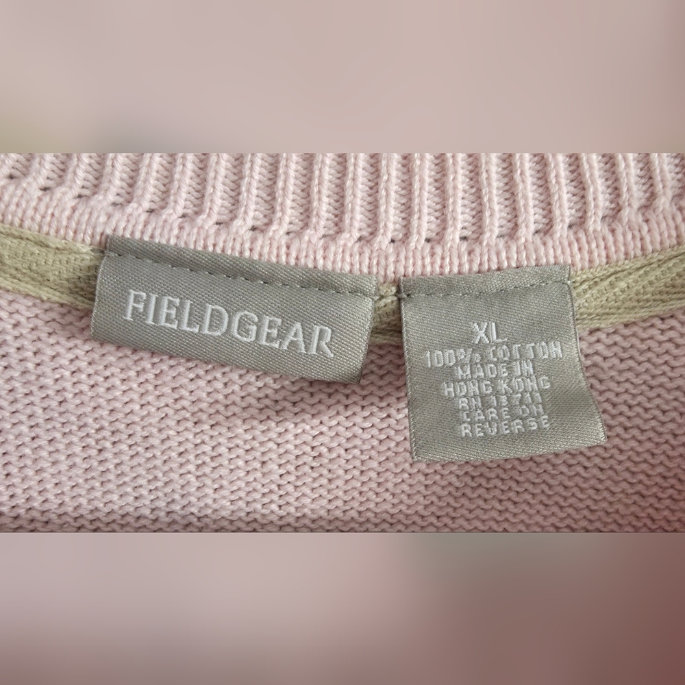 Fieldgear Pink Argyle V-Neck Sweater Vest - Picture 3 of 6
